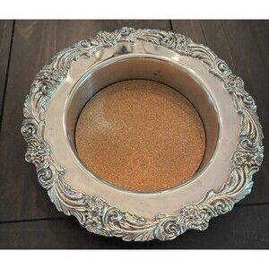 Vintage Sheffield Wine Bottle Coaster Holder Silver Plated